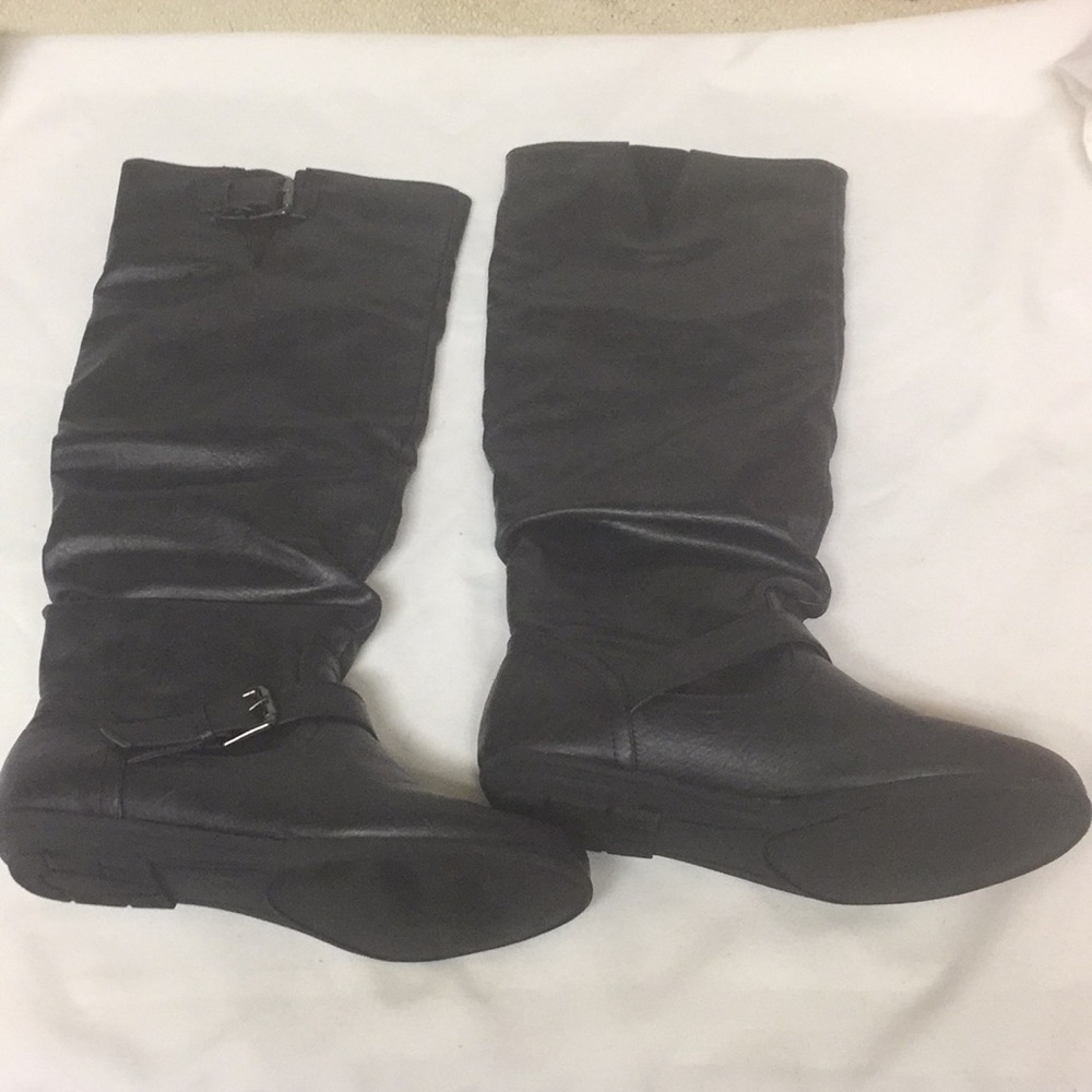 Charcoal Gray Rampage Calf Boots.